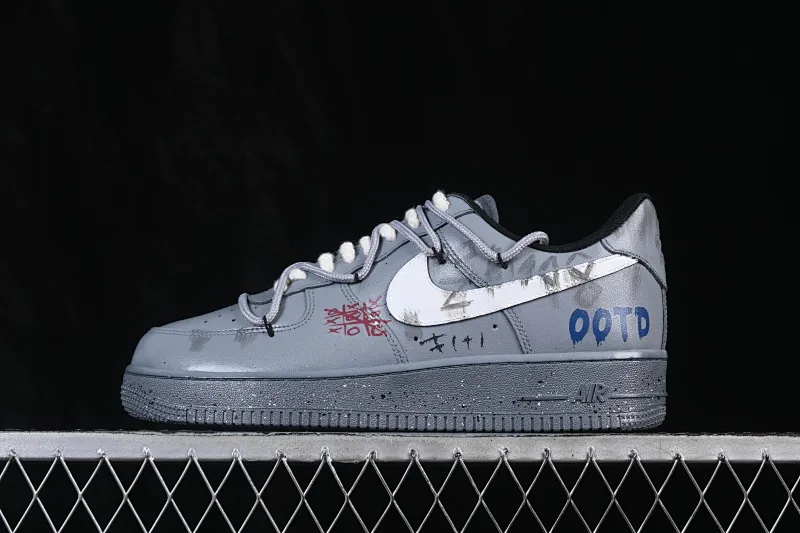 All categories Nk Air Force 1 Air Force series Nk Air Force 1 Low Air Force low-top Nike Air Force 1'07 Low "ootp" Hand-painted graffiti Cement wall Air Force 1 low-top casual sneakers CW2288-110